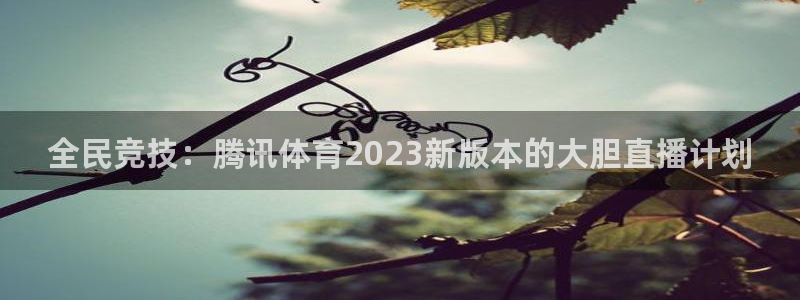 nba绿茵直播官网：全民竞技：腾讯体育2023新版本的大胆直播计划